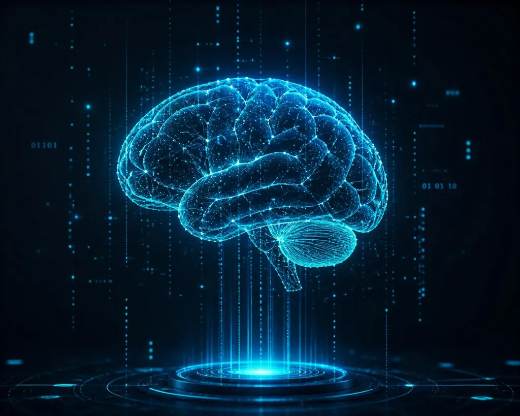 AI brain hologram
